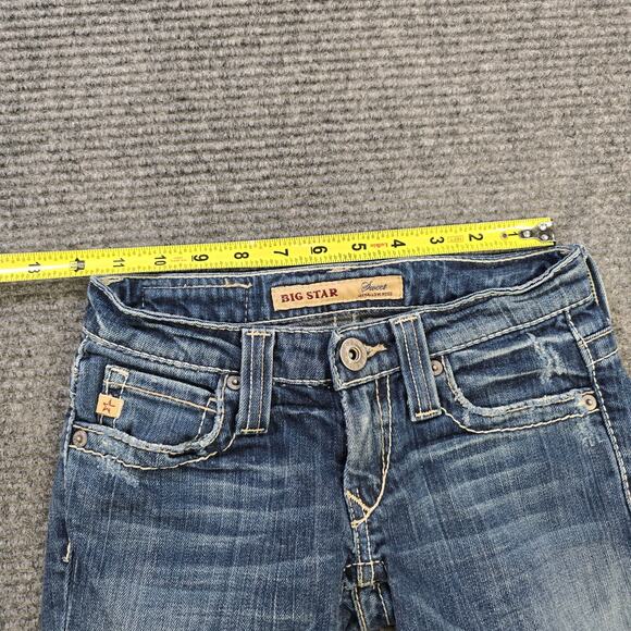Big Star Sweet Womens 23 Blue Bootcut Ultra Low Rise Stretch Jeans - Picture 6 of 8